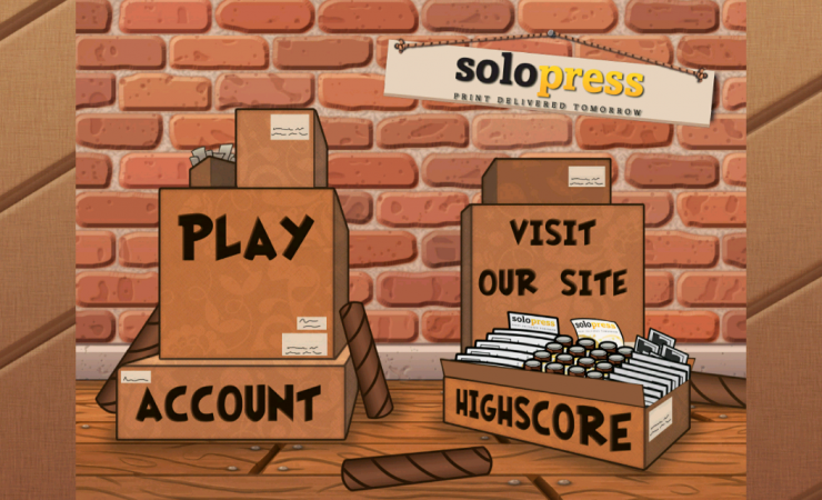 iPhone game app promotes Solopress printing services